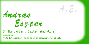 andras eszter business card